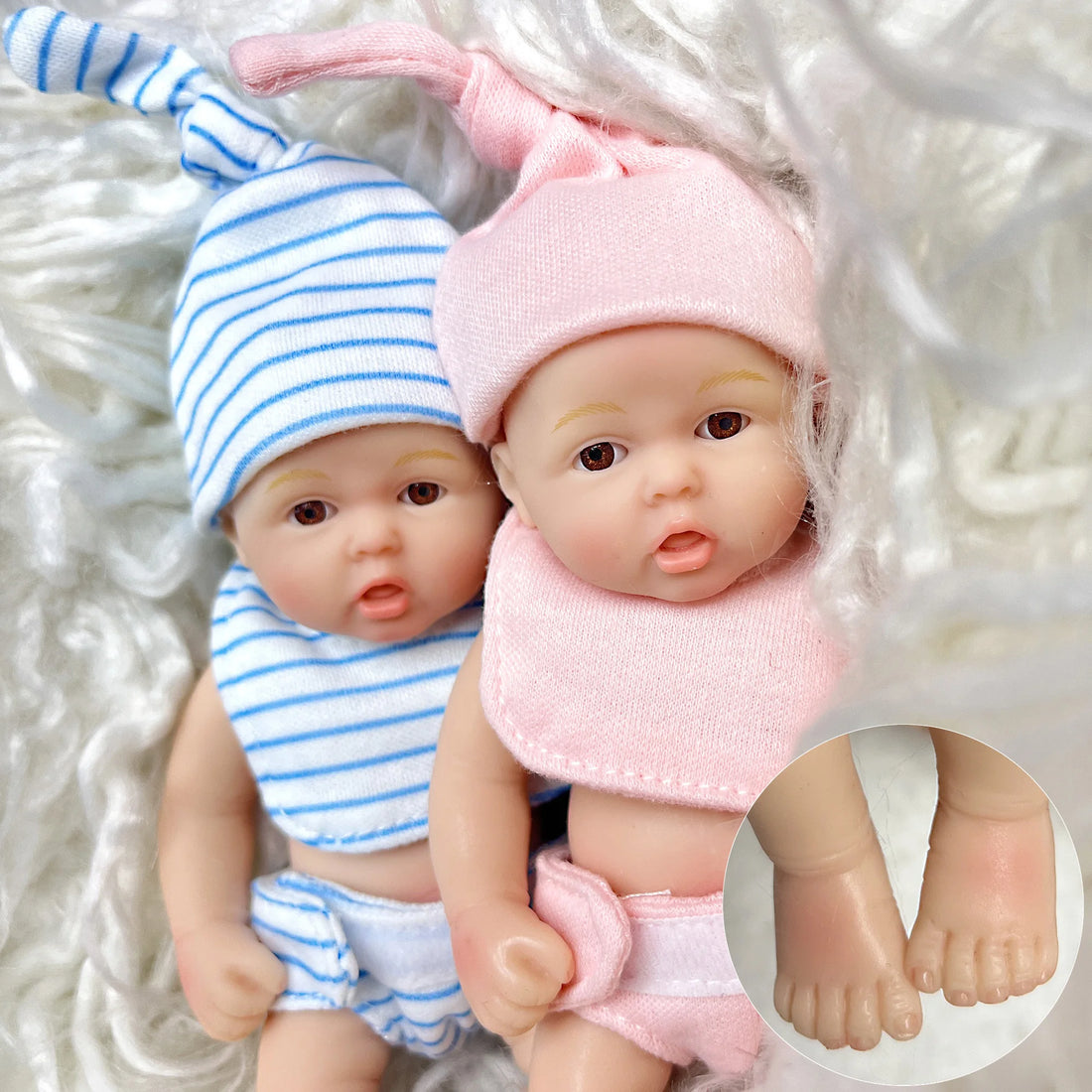 Noah 7" Lifelike Silicone Smile Baby Doll